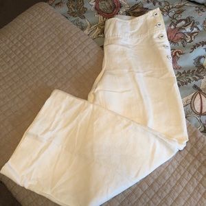 Anthropologie Cartonnier Crop White Pants